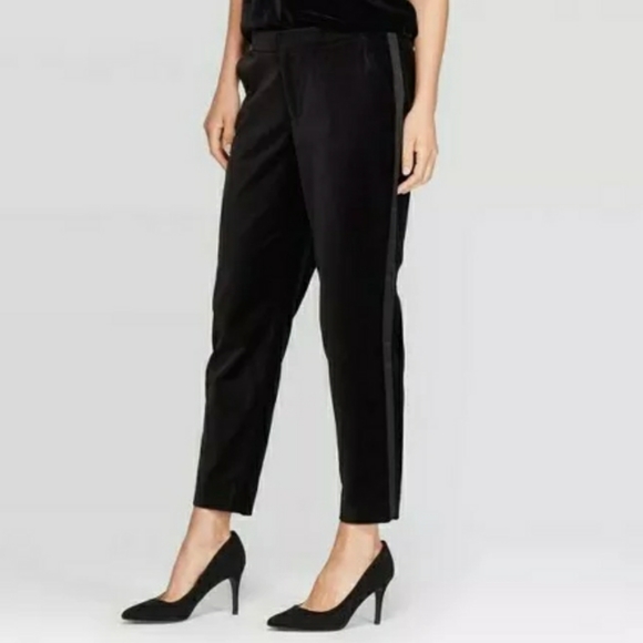 a new day Pants - VELVET SLIM ANKLE PANTS